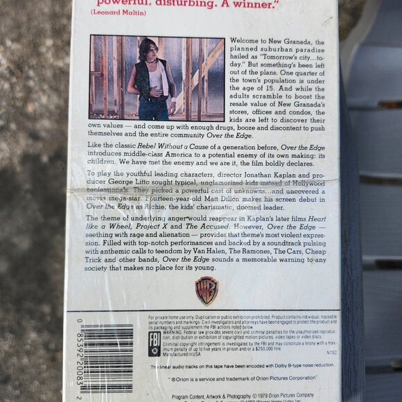 SEALED Over the Edge VHS (Cult Drama, Crime, Matt Dillon) 1993 - Picture 3 of 5